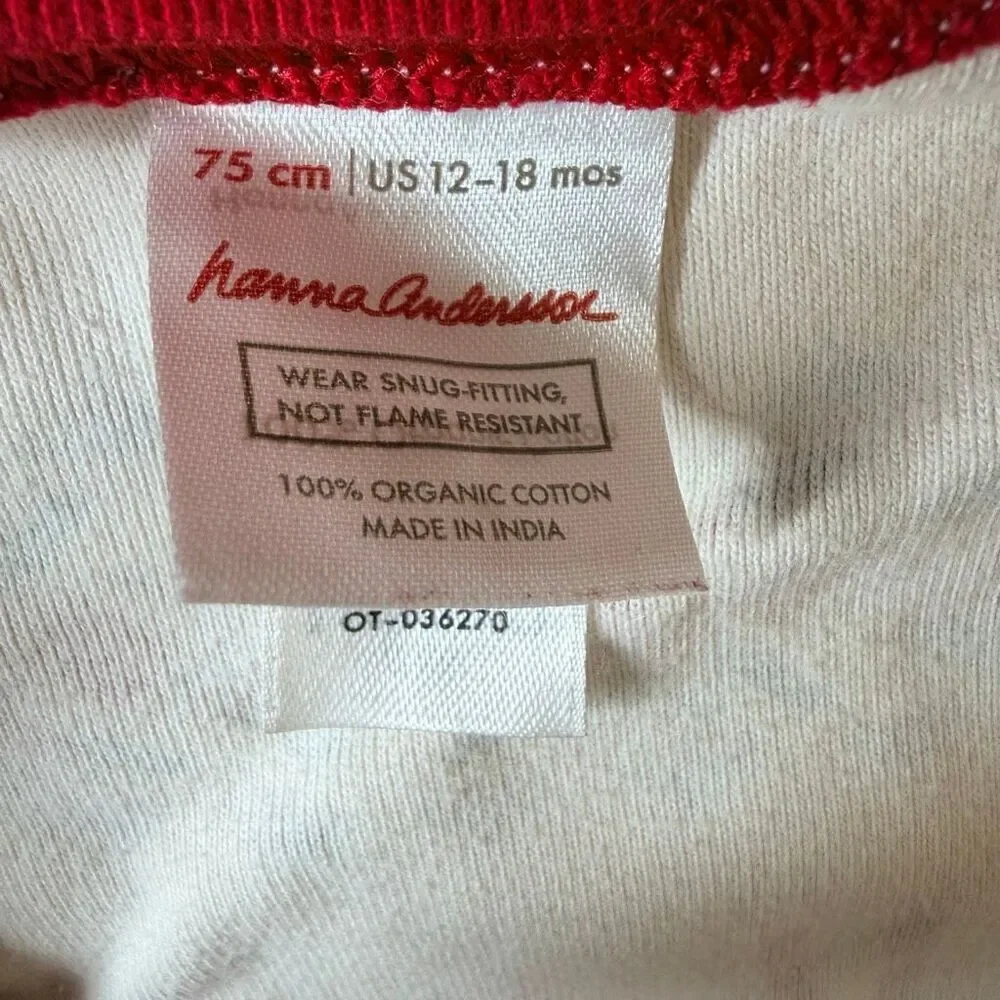 Hanna Andersson Holiday Dear Deer HannaJams™ Sleeper Size 75/12-18 Months